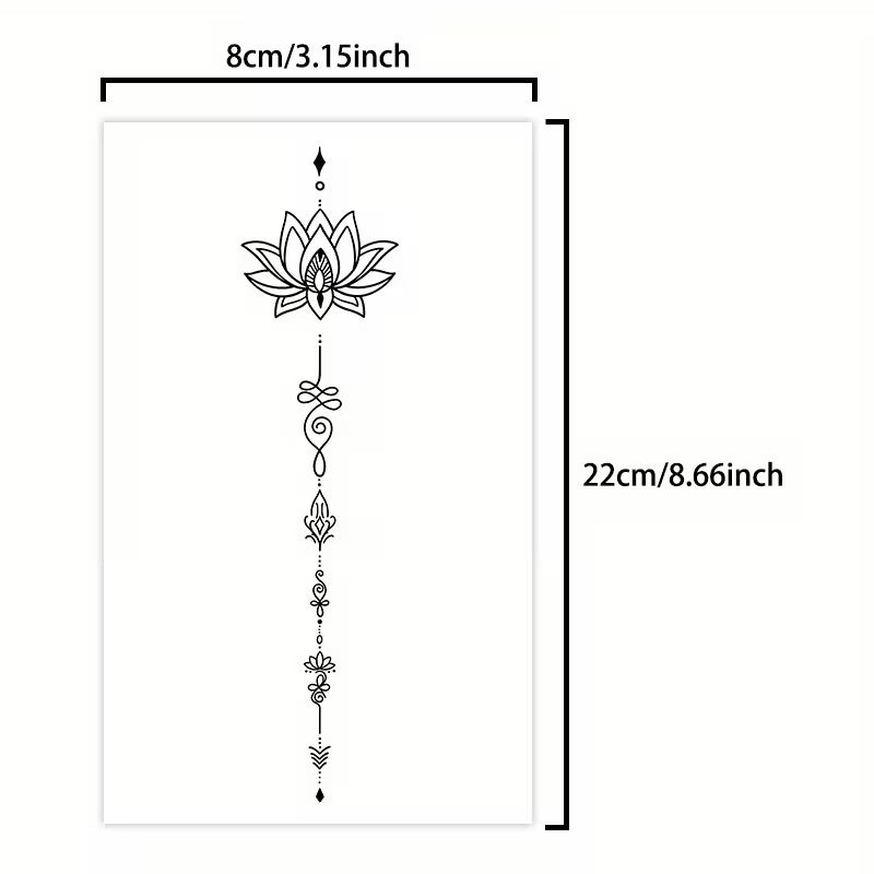 TATUAJE FLOR DE LOTO ALARGADO