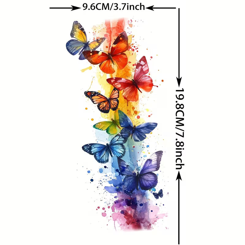 TATUAJE TEMPORAL MARIPOSAS DE COLOR