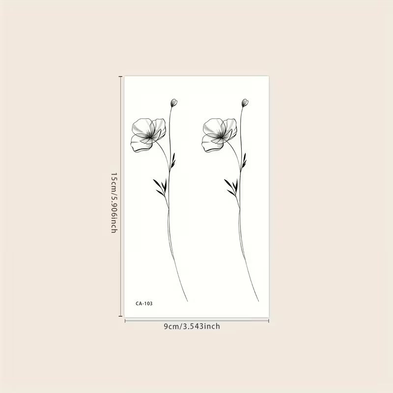 TATUAJE FLOR ALARGADA