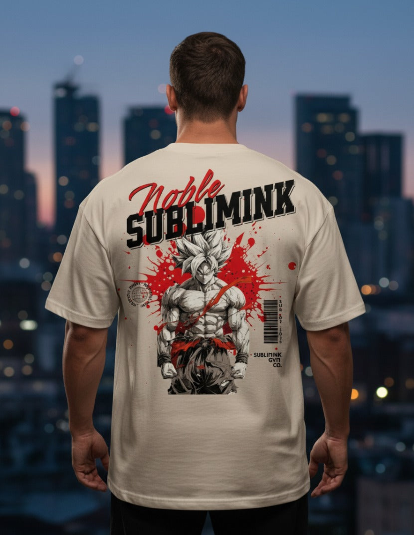 POLERA GYM OVERSIZE · GOKU(? · SUBLIMINK