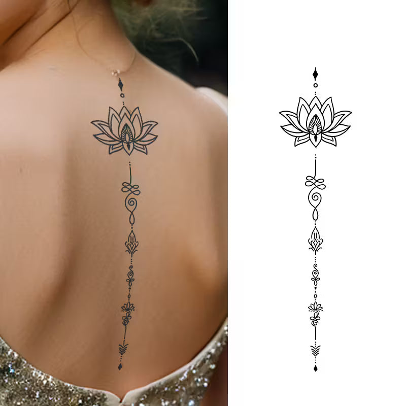 TATUAJE FLOR DE LOTO ALARGADO