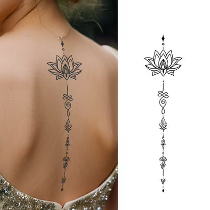 TATUAJE FLOR DE LOTO ALARGADO