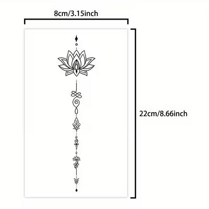 TATUAJE FLOR DE LOTO ALARGADO