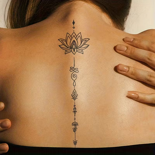 TATUAJE FLOR DE LOTO ALARGADO