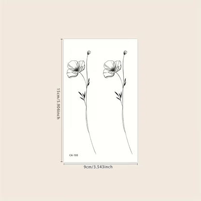 TATUAJE FLOR ALARGADA