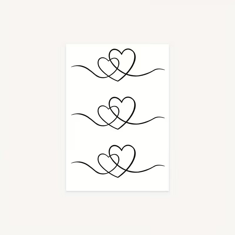 TATUAJE TRAZO DE CORAZONES