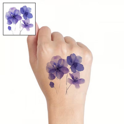 TATUAJE FLOR DELICADA COLOR