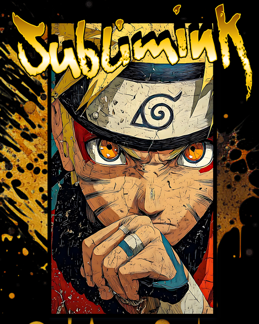 POLERA GYM OVERSIZE · NARUTO SUBLIMINK ·