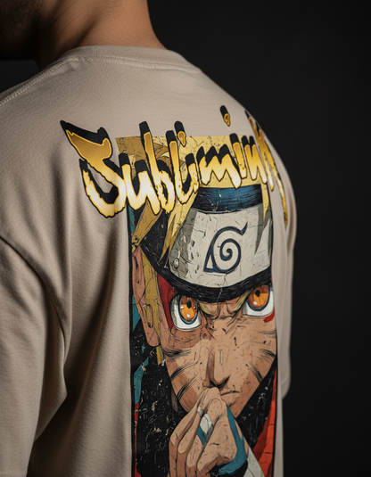 POLERA GYM OVERSIZE · NARUTO SUBLIMINK ·