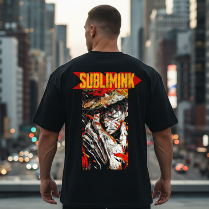 POLERA GYM OVERSIZE · LUFFY SUBLIMINK · ONE PIECE