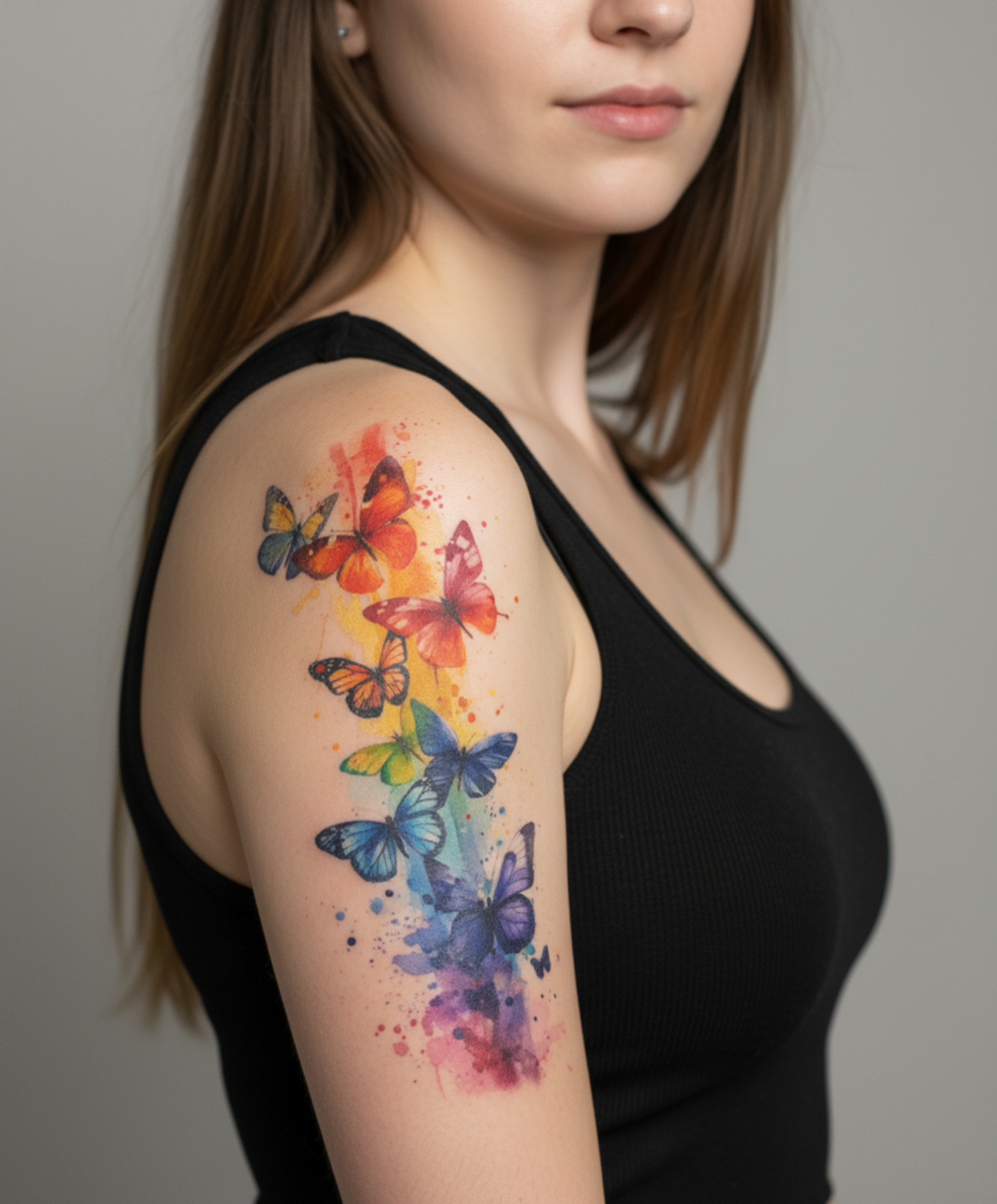 TATUAJE TEMPORAL MARIPOSAS DE COLOR