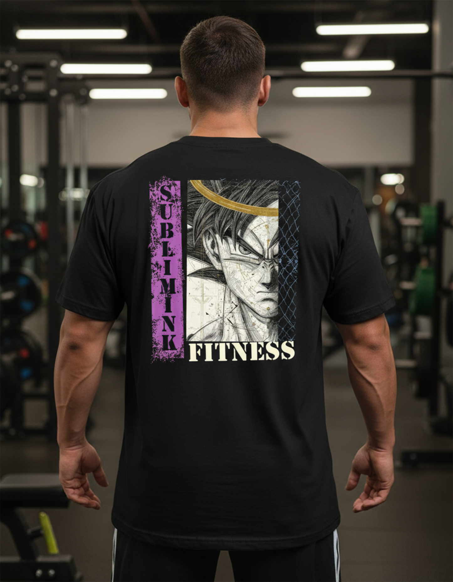 POLERA GYM OVERSIZE · GOKU FITNESS SUBLIMINK · DRAGON BALL Z