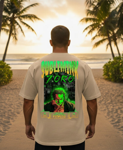 POLERA GYM OVERSIZE · ZORO SUBLIMINK · ONEPIECE