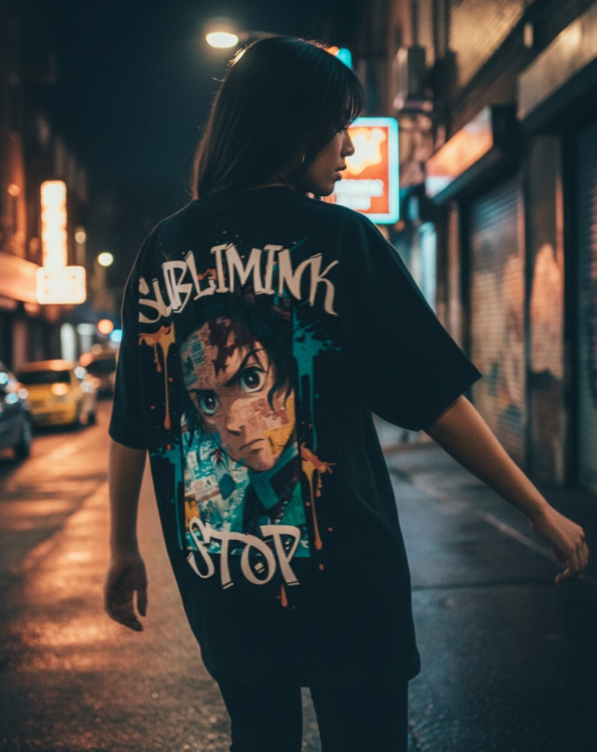 POLERA GYM OVERSIZE · (SUBLIMINK · DEMON SLAYER )