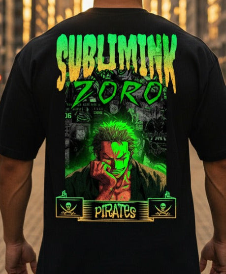 POLERA GYM OVERSIZE · ZORO SUBLIMINK · ONEPIECE